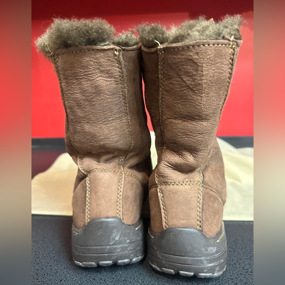 Sofft Ankle Boots Brown Leather/Suede with Brown Shearling Lining Women’s Sz 9.5 - Picture 4 of 16